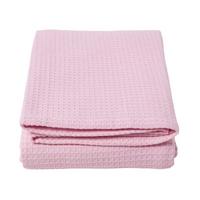BIO-WOHNDECKE Waffelpiqué 230/280 cm - Rosa, Textil (280/230cm) - Homescapes