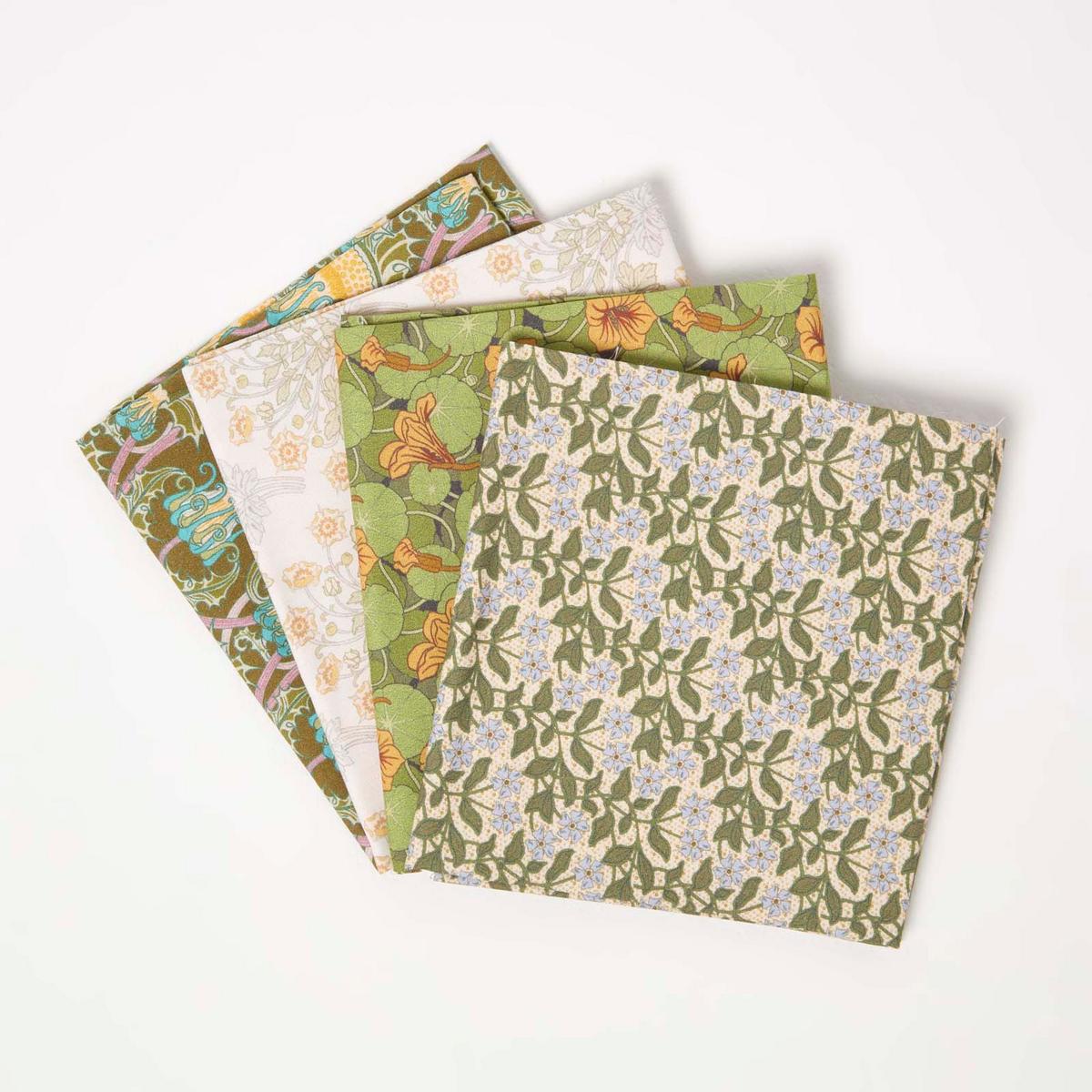 PATCHWORK-STOFFPAKET Art Déco I – Fat Quarter 4er-Set, 100% Baumwolle - Multicolor, Textil (50/55cm) - Homescapes