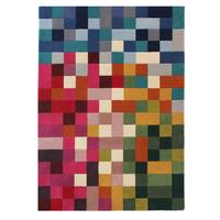 WOLLTEPPICH DERWENT, geometrisch, aus Wolle, Bunt, 120 x 170 cm - Multicolor, Textil (120/170cm) - KADIMA DESIGN