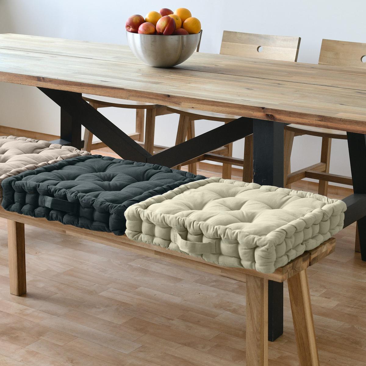 STUHLKISSEN Mila 50/50/10cm Natur - Naturfarben, Textil (50/50/10cm) - Beautissu 