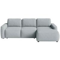 ECKSOFA Carnos Mini Grau Chenille - Schwarz/Grau, Kunststoff/Textil (164/238cm) - Selsey
