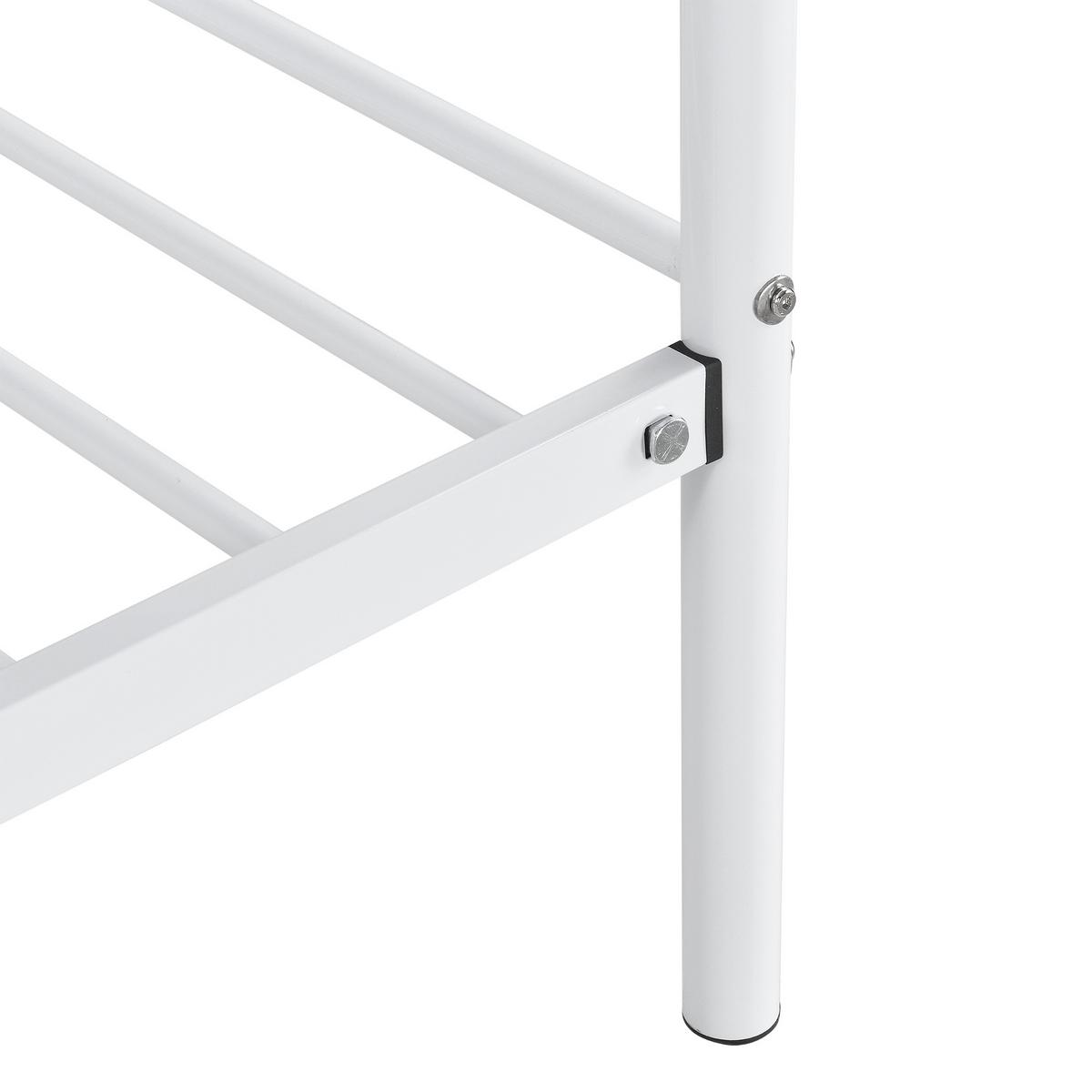 TAGESBETT Granada - Weiß, Metall (90/200cm) - [en.casa]