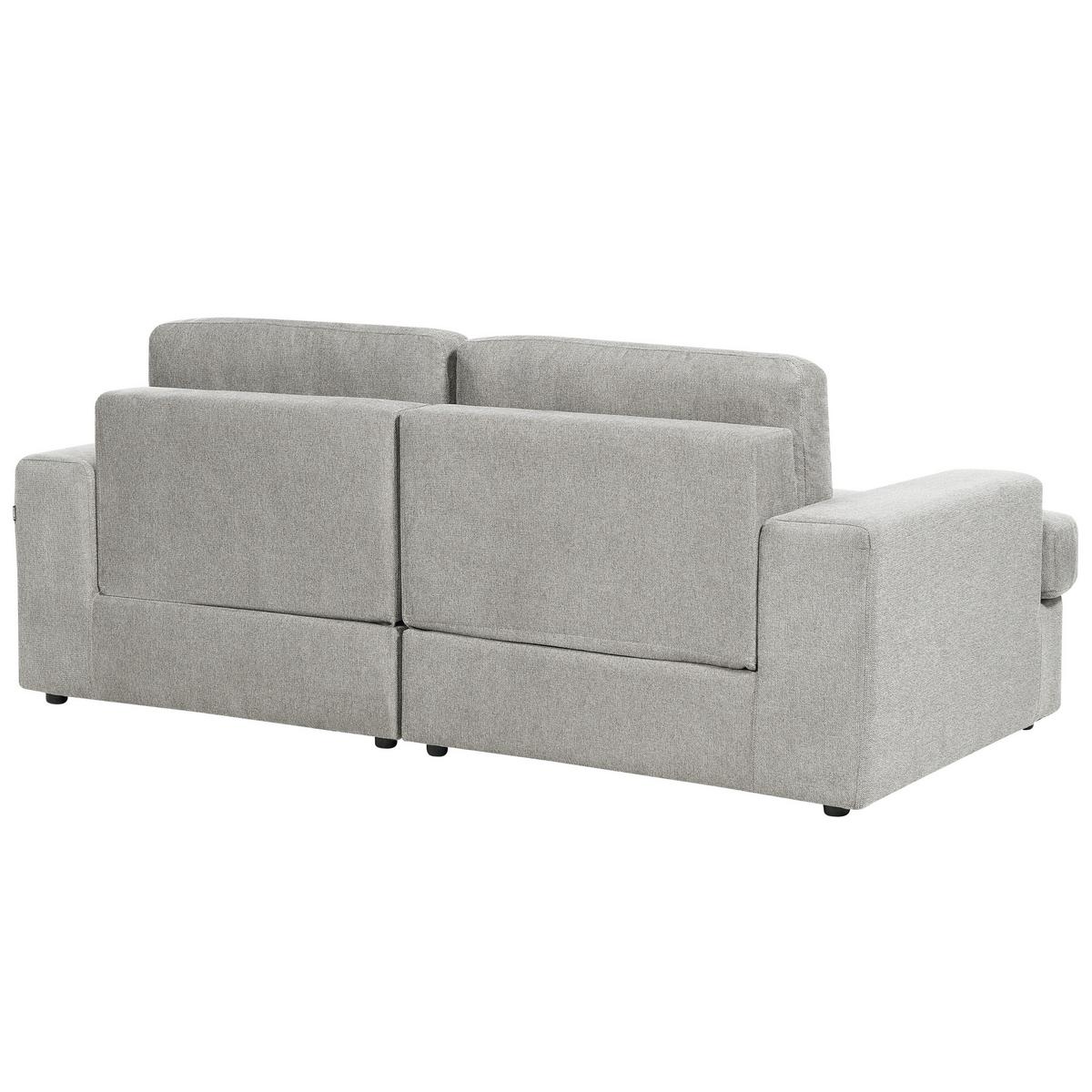 3-SITZER-SOFA hellgrau Alla - Grau, Textil (208/86/112cm) - Beliani