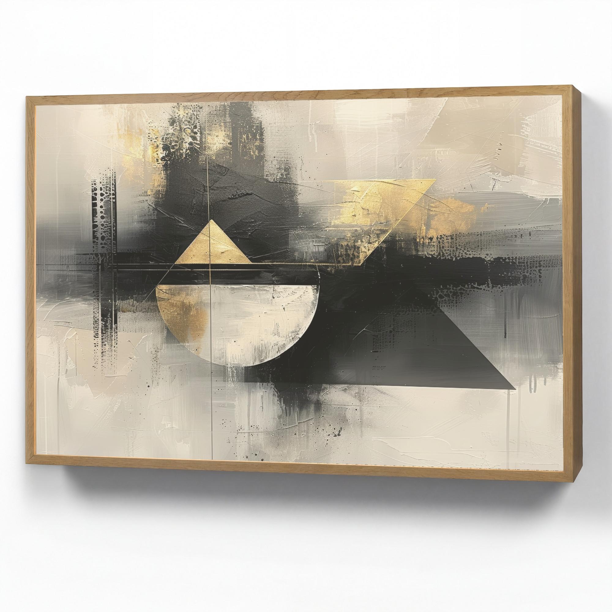 WANDLEUCHTE MIT AKKU Abstrakt - Schwarz - Farbe - Modern 100x70 cm - Grau, Holzwerkstoff (100/70/8cm) - OnlyWow