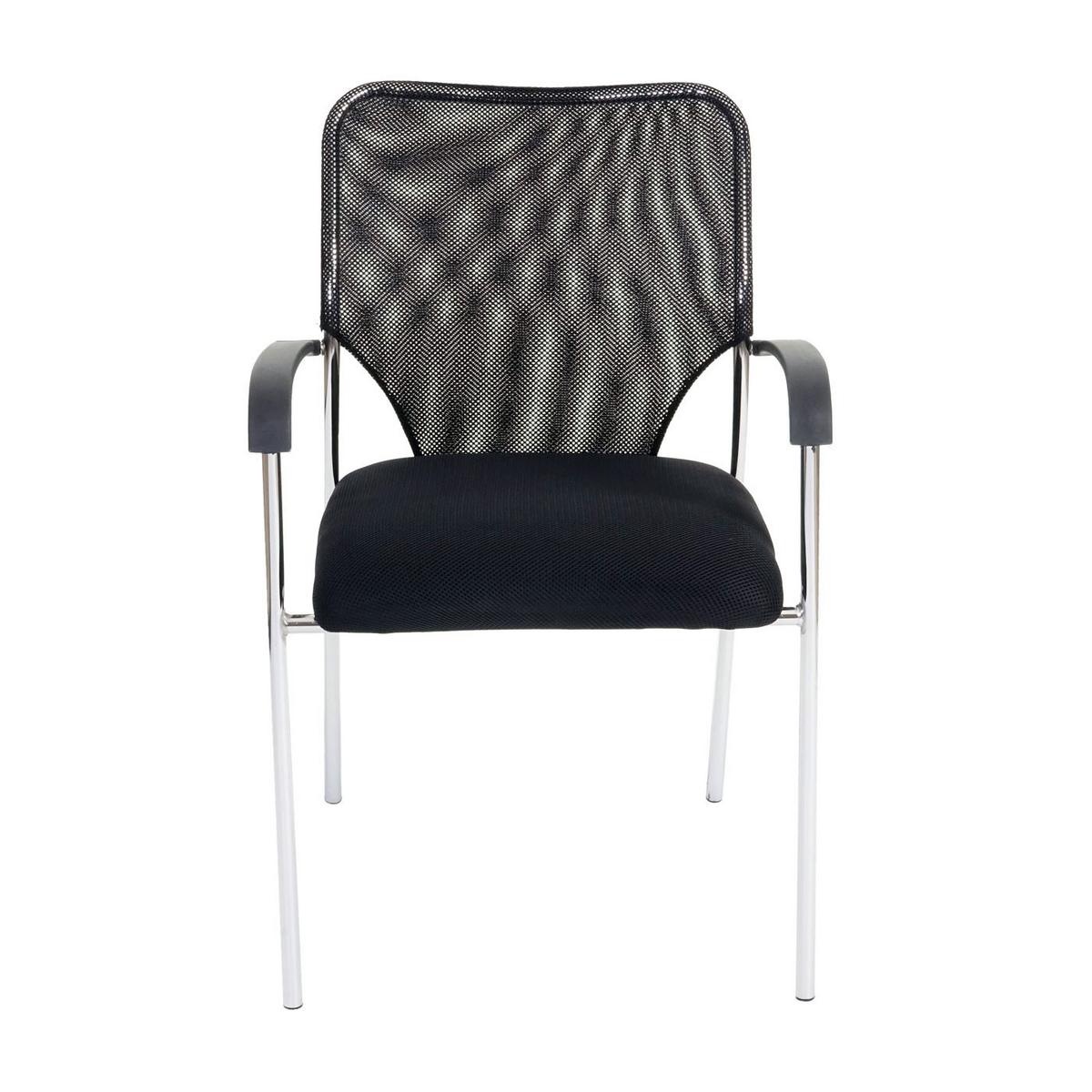 BESUCHERSTUHL Schwarz - Schwarz, Textil (55/83/60cm) - MCW
