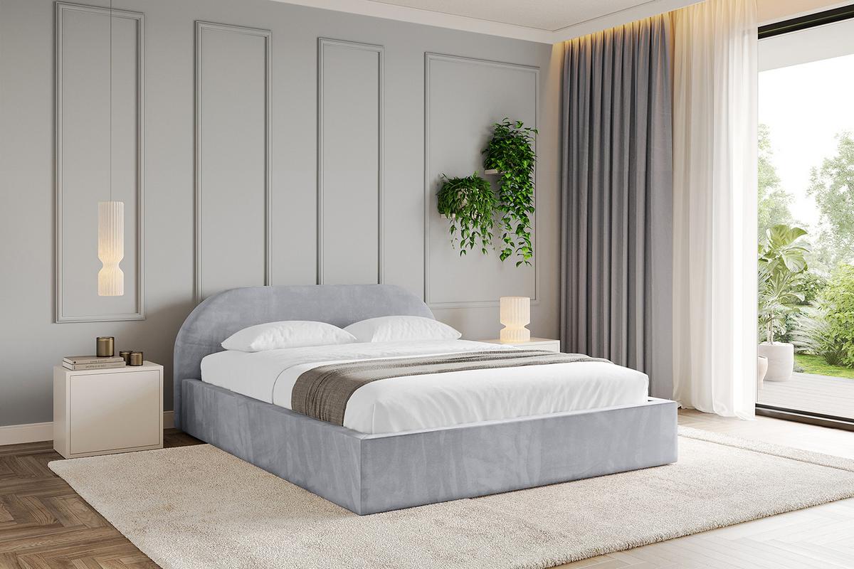POLSTERBETT mit Bettkasten und Lattenrost, Boxbett ohne Matratze - TIVON-V1 180x200 Hellgrau - Hellgrau, Holzwerkstoff/Textil (180/200cm) - ALTDECOR
