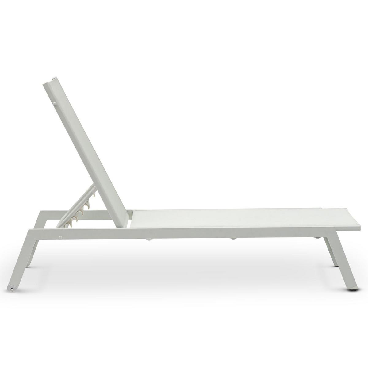 GARTENLIEGE ESPIRITU - Creme, Textil/Metall (192/31/55cm) - IDIMEX