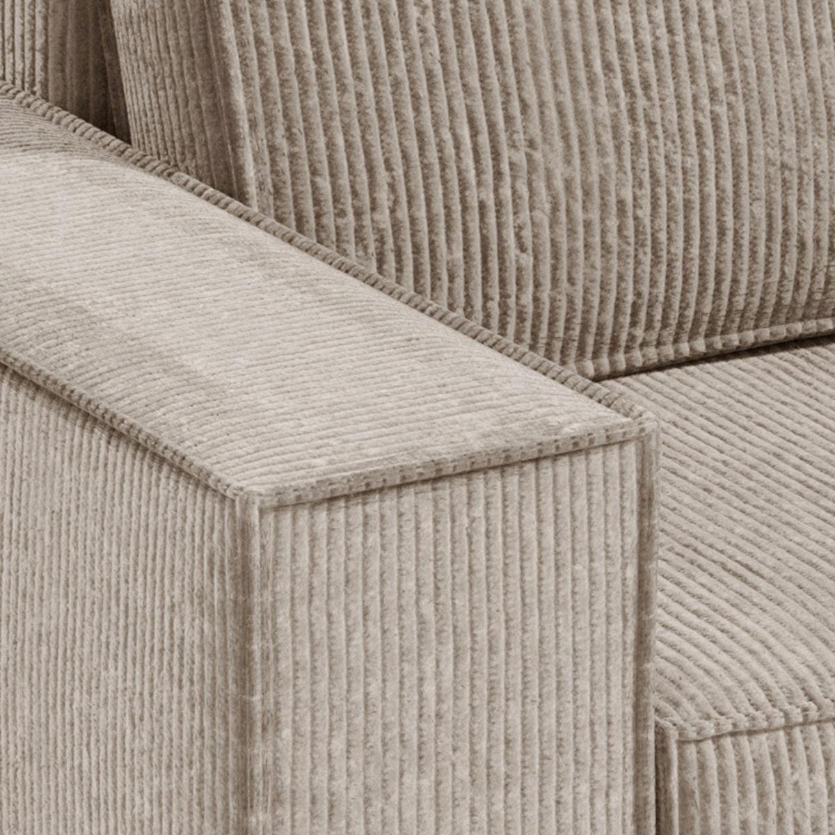 ECKSOFA Isaac 3 Sitzplätze Taupe - Taupe, Holz (257/148cm) - Petits-meubles