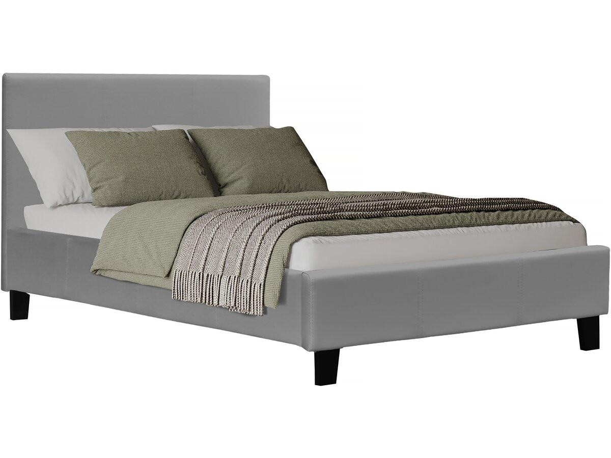 BETT lina Grau - Grau, Textil (190/90cm) - Habitat Garten