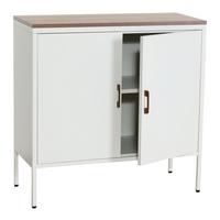 KOMMODE -2 Weiß - Weiß, Metall (90/90/40cm) - MCW