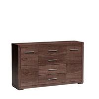 KOMMODE SALERNO 148/91/40,5cm mit 4 Schubladen 2 Türen Braun - Braun, Holzwerkstoff (148/91/40.5cm) - MASSENO
