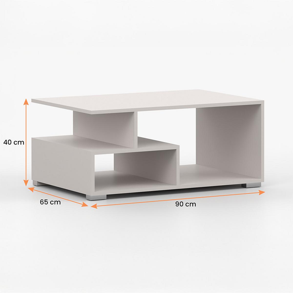 COUCHTISCH DOS II Wohnzimmer, Tisch Kaffeetisch 90 cm Kaschmir/Kaschmir - Kaschmir, Holzwerkstoff (65/90/40cm) - imoebel24