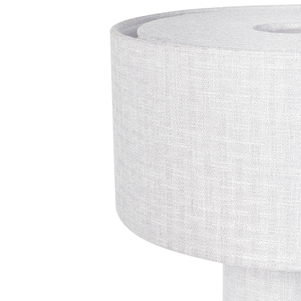 TISCHLEUCHTE Grau Malips - Grau, Textil (30/30/35cm) - Beliani
