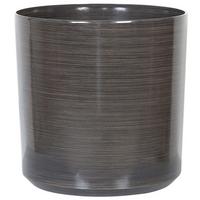 BLUMENTOPF dunkelgrau rund 35/35/35 cm Vagia - Dunkelgrau, Naturmaterialien (35cm) - Beliani