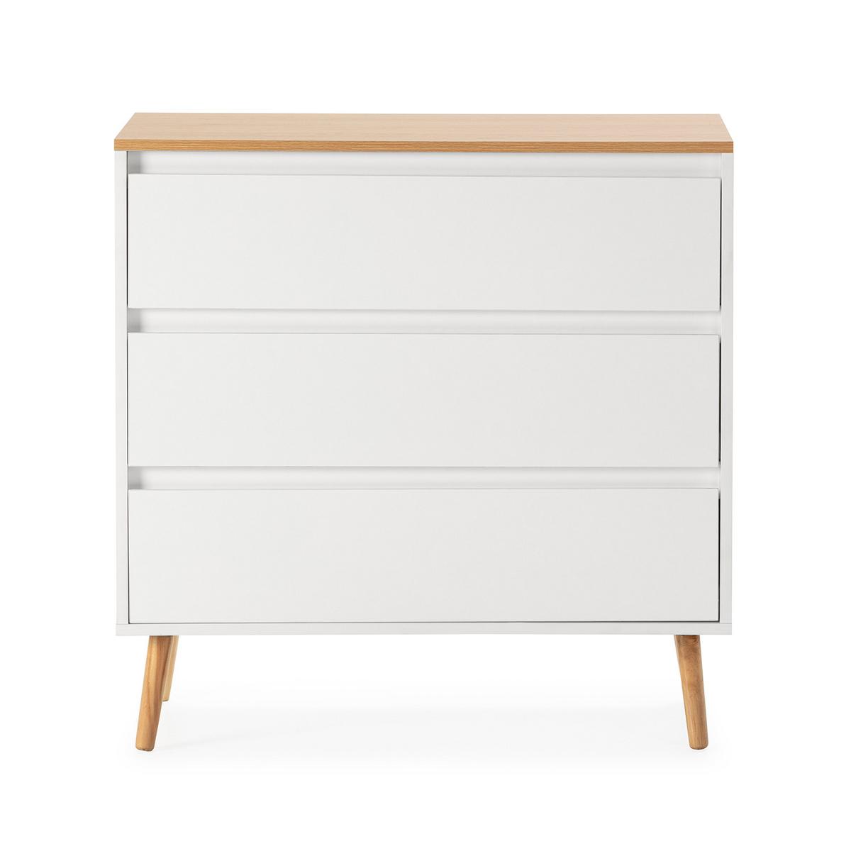 KOMMODE 80/80/40 Desi Weiß - Weiß, Holzwerkstoff (80/80/40cm) - VS Venta-stock