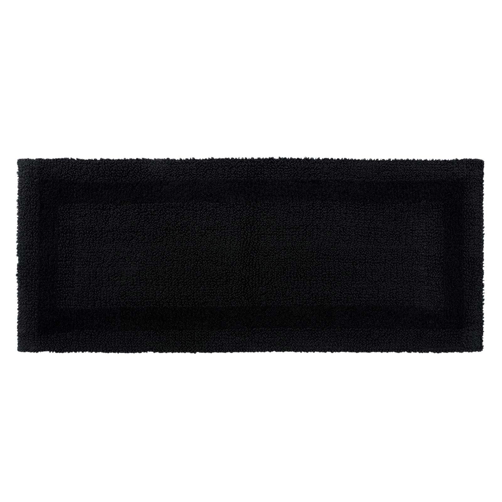 BADEMATTE 40/100 cm, 100% Baumwolle, wendbar - Schwarz, Textil (40/100cm) - Homescapes