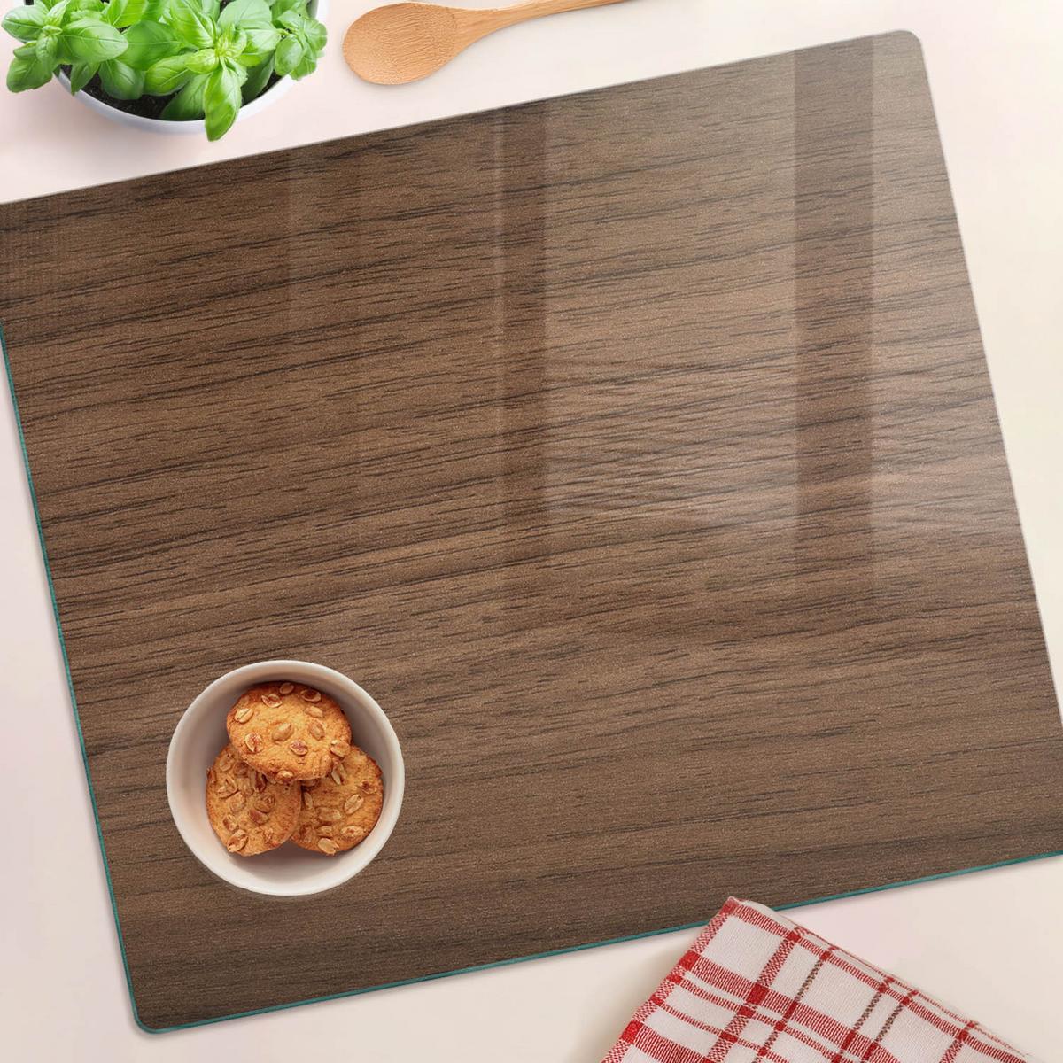 GLASPLATTE 60x52 cm Holz - Braun, Glas (60/0.4/52cm) - TULUP
