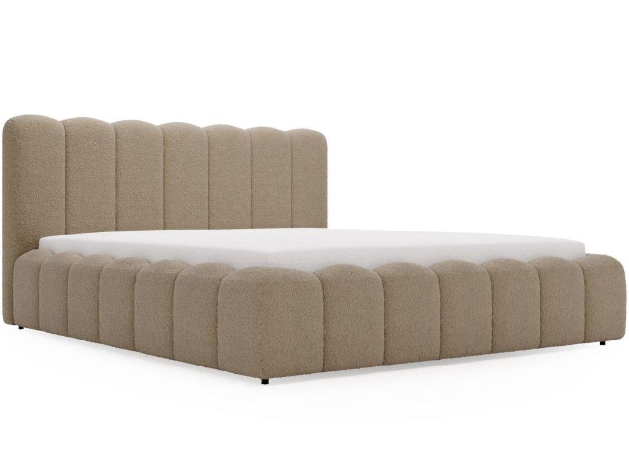 POLSTERBETT Smile 160x200 Bouclé-Stoff Braun - Braun, Textil (160/200cm) - Graingold