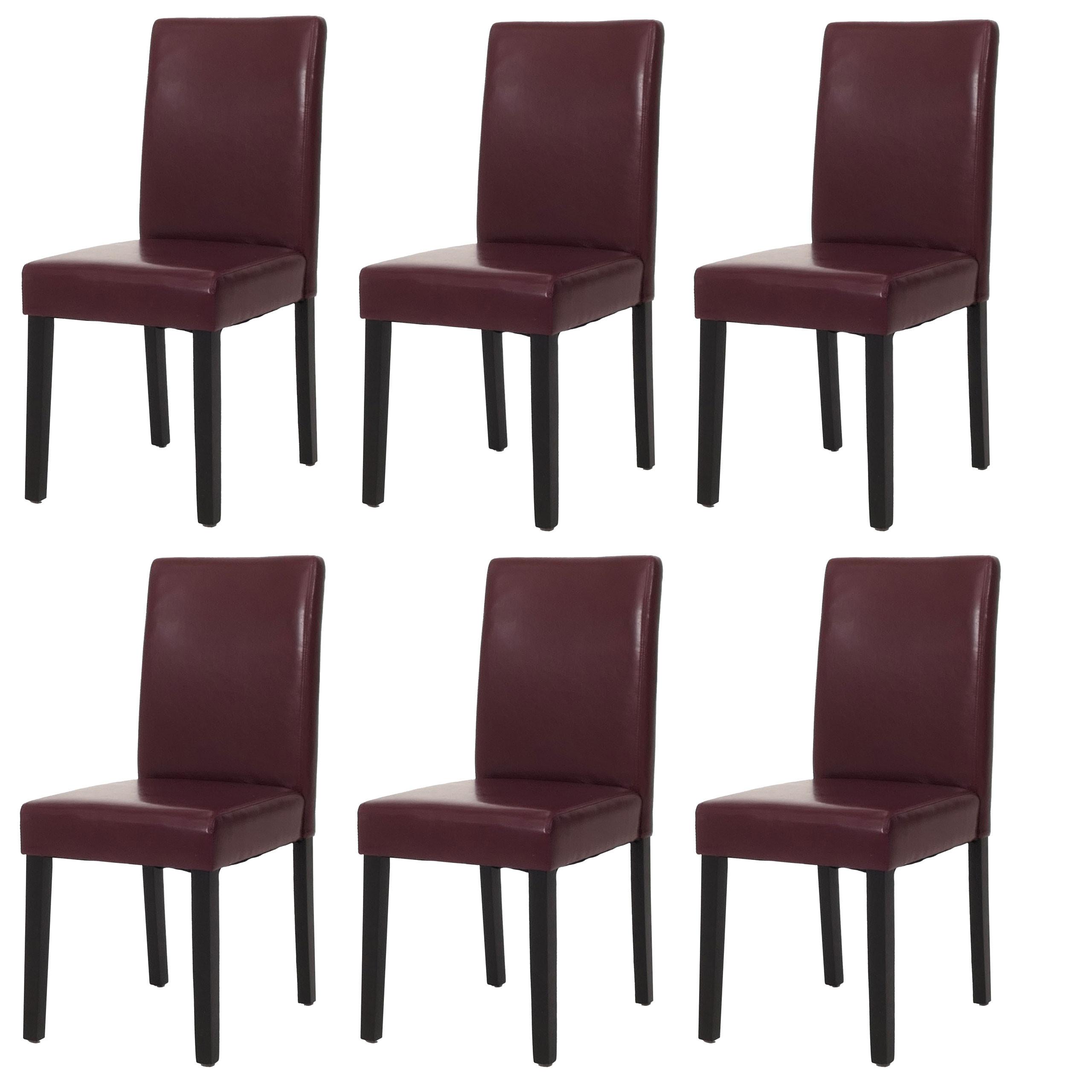 ESSZIMMERSTUHL Rot 6er-Set - Rot, Textil (43/90/56cm) - MCW