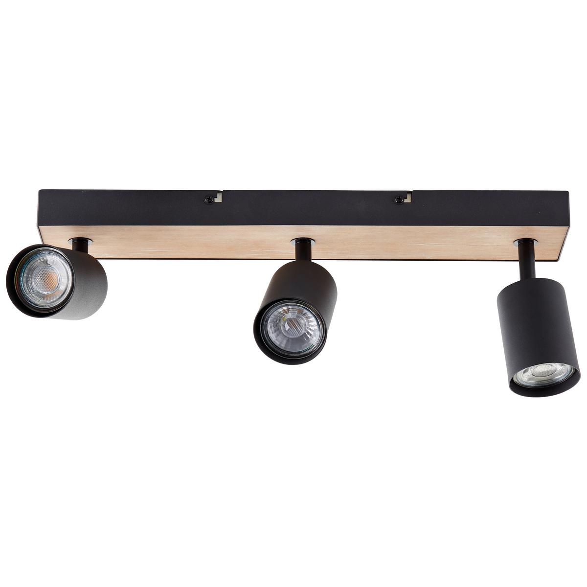 LED SPOT Jello Wood Schwarz/Holz 8/42/15,3 cm - Multicolor, Metall (8/42/15.3cm) - Brilliant