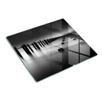 GLASPLATTE 60x52 cm Themse - Schwarz, Glas (60/0.4/52cm) - TULUP