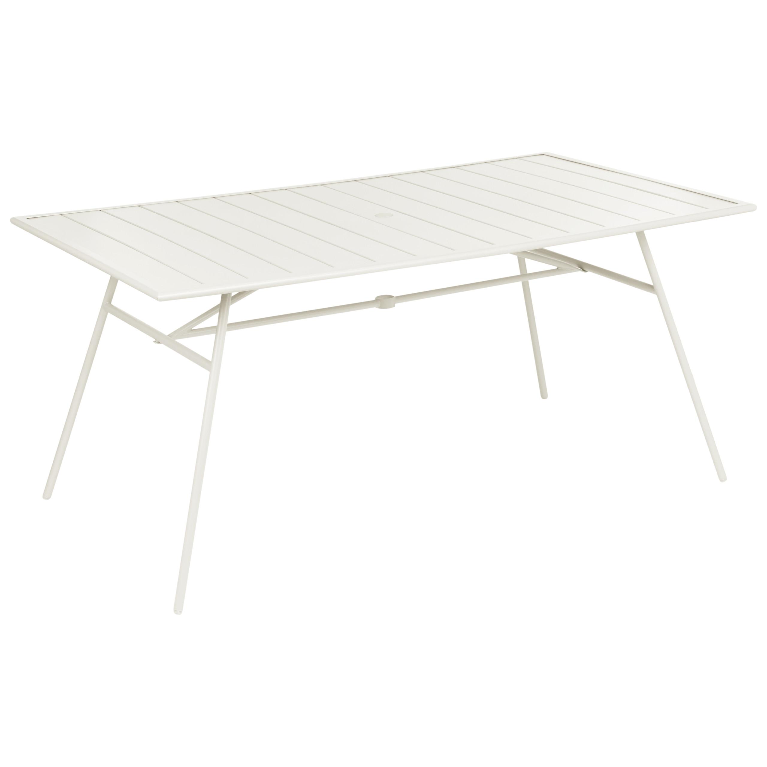 GARTENTISCH 160/90 cm Metall Hellbeige Terenzo - Beige, Metall (160/90/74cm) - Beliani