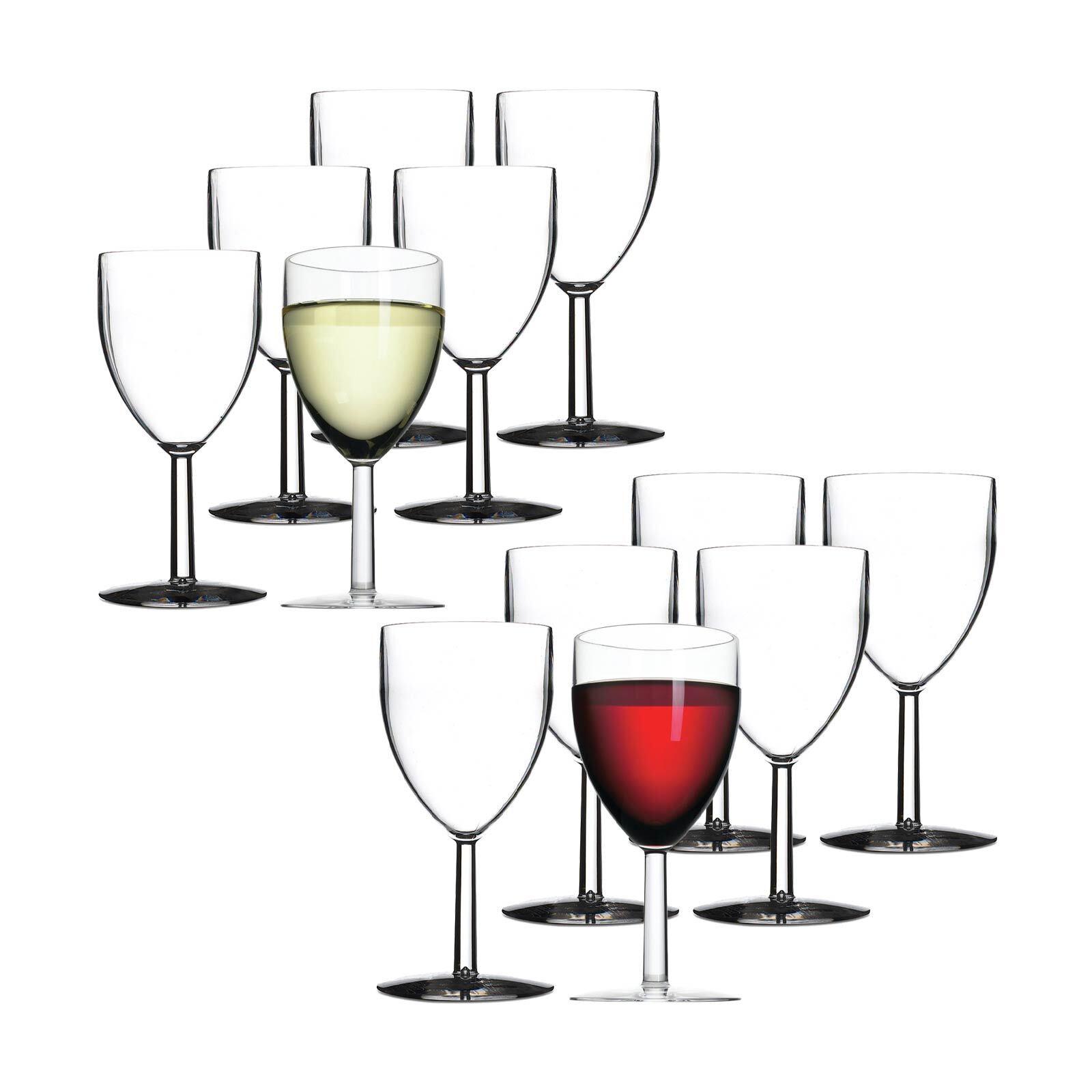 KUNSTSTOFF ROT- UND WEISSWEINGLÄSER Outdoor transparent 300 ml + 200 ml 12er Set - Transparent, Kunststoff (0.001L) - Mepal