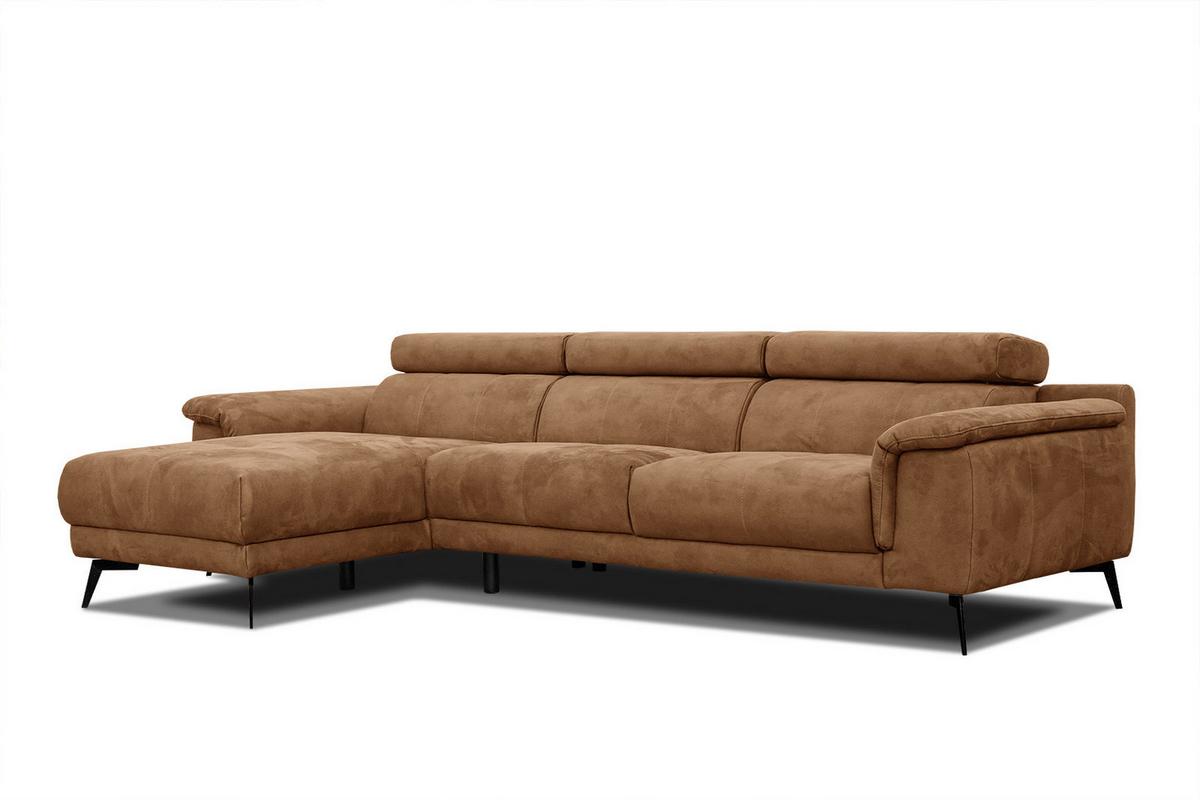 ECKSOFA FIERO 4-Sitzer, braun - Schwarz/Braun, Holzwerkstoff/Textil (158/269cm) - Wozimo