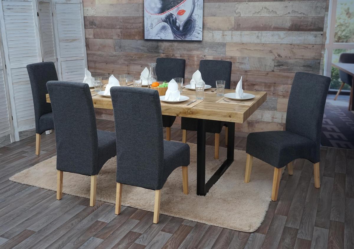 ESSZIMMERSTUHL Anthrazit 6er-Set - Dunkelgrau/Anthrazit, Textil (44/100/56cm) - MCW