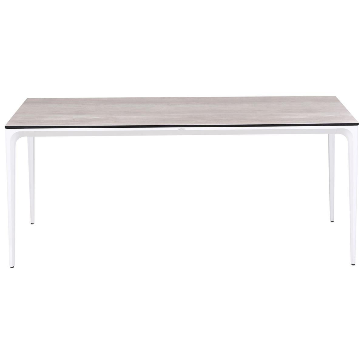 GARTENTISCH 180/90 cm Holzoptik Hellgrau Sovareto - Hellgrau, Kunststoff (180/90/75cm) - Beliani