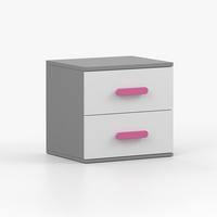 NACHTTISCH JONAS II 22, 55/51/44, 2 Schubladen, grau - Grau, Holzwerkstoff (55/44/51cm) - imoebel24