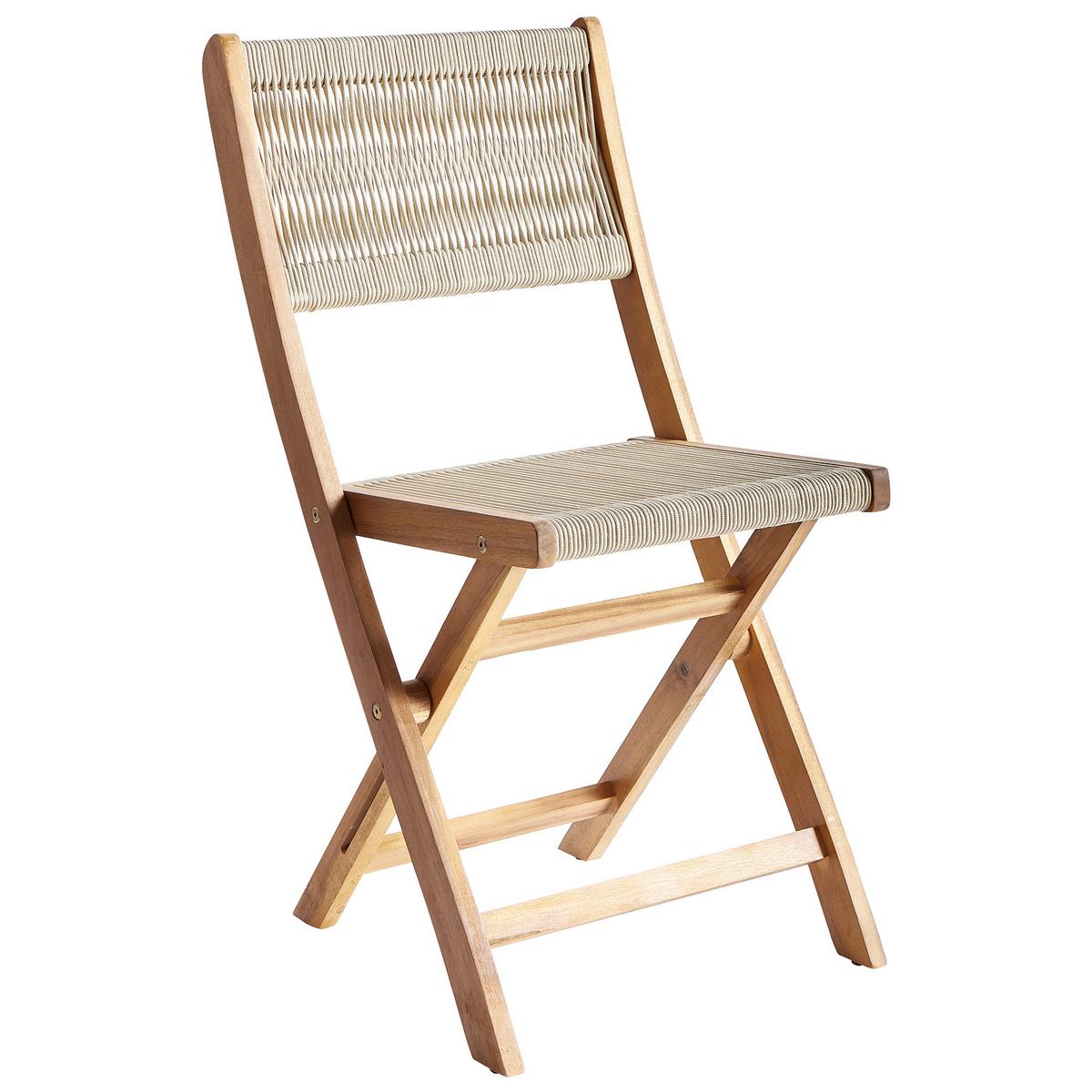 GARTENMÖBEL-SET 4-Sitzer Beige Prossedi - Hellbraun/Beige, Holz (120/75/60cm) - Beliani