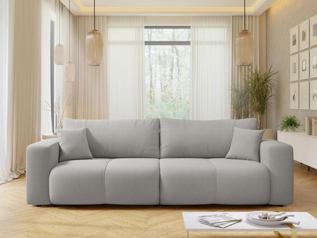SCHLAFSOFA Furyn - Hellgrau/Schwarz, Holz/Kunststoff (245/82/92cm) - MIRJAN24