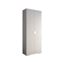 DREHTÜRENSCHRANK 236.7/100/47 2-türig - Goldfarben/Weiß, Holz/Metall (100/236.7/47cm) - MÖBEL KRYSPOL