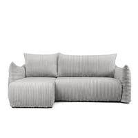 ECKSOFA Mailand Xs Mit Schlaffunktion - Grau, Holzwerkstoff/Textil (154/226cm) - Fun Möbel
