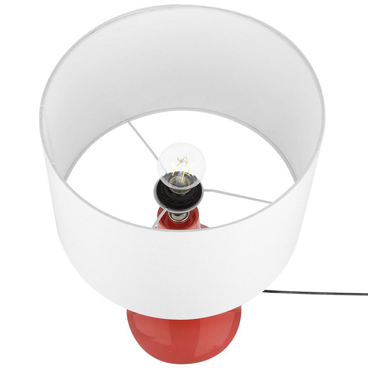 TISCHLAMPE Triversa 32/32/60 cm - Rot, Keramik (32/32/60cm) - Beliani