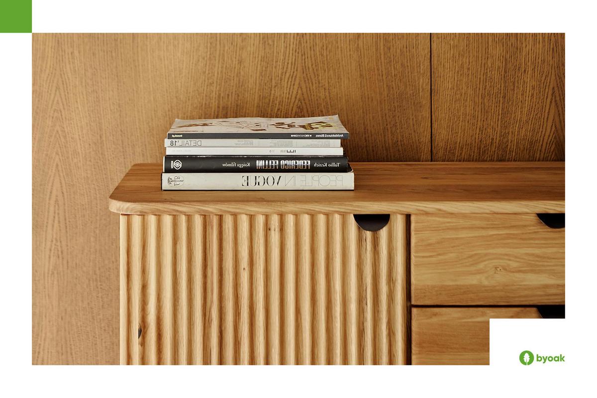 KOMMODE LINA - Wildeiche, Holz (97/72/46cm) - byoak