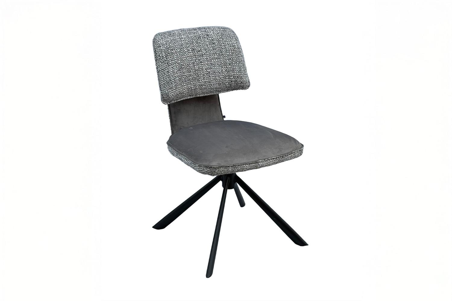 ESSZIMMERSTUHL LYSSIA Grau Webstoff Drehbar (360°) (1er-Set) - Grau, Kunststoff/Textil (49/86/65cm) - KAWOLA