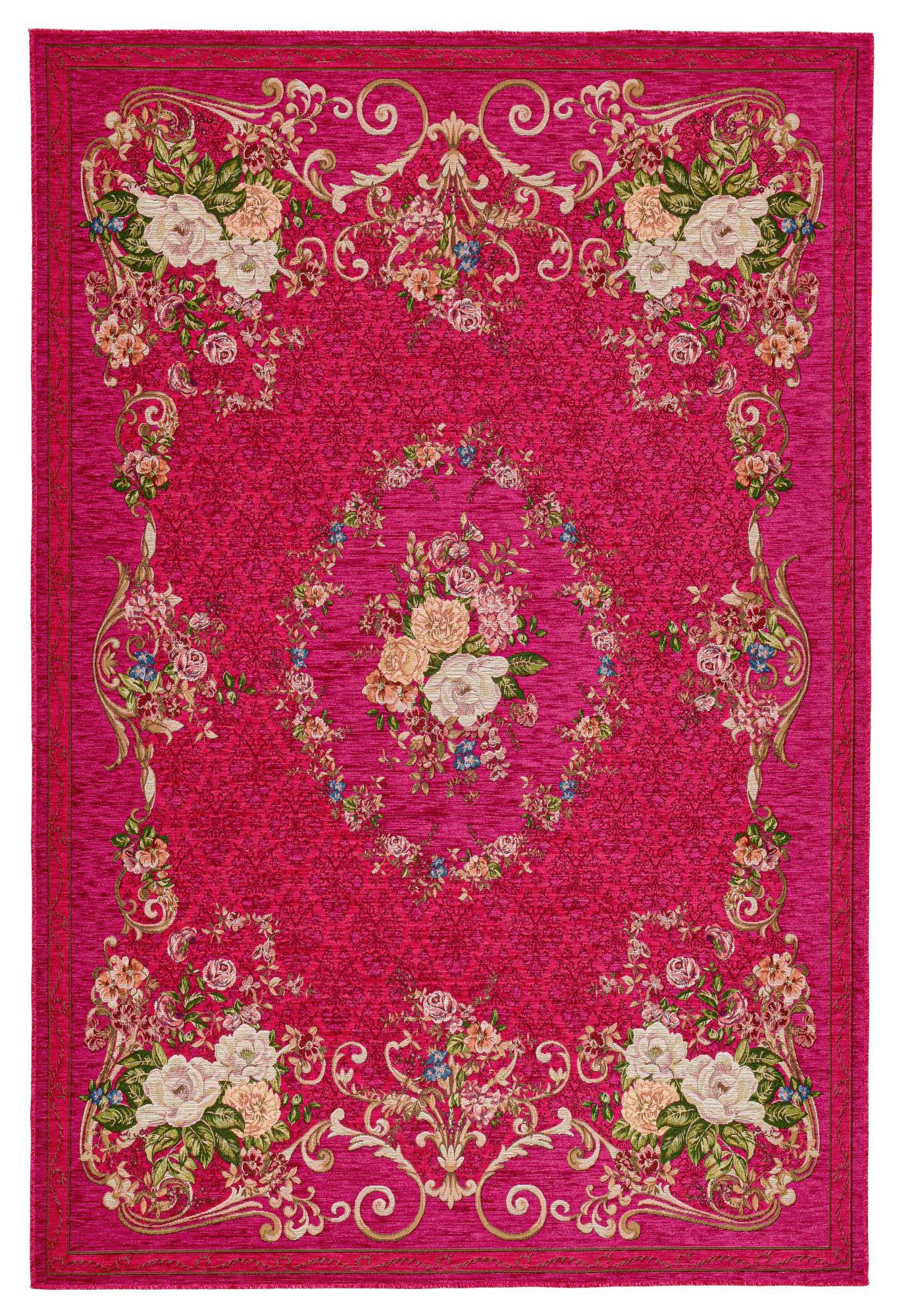FLACHWEBTEPPICH Flomi Florence 80x150 cm - Pink, Textil (80/150cm) - THEKO