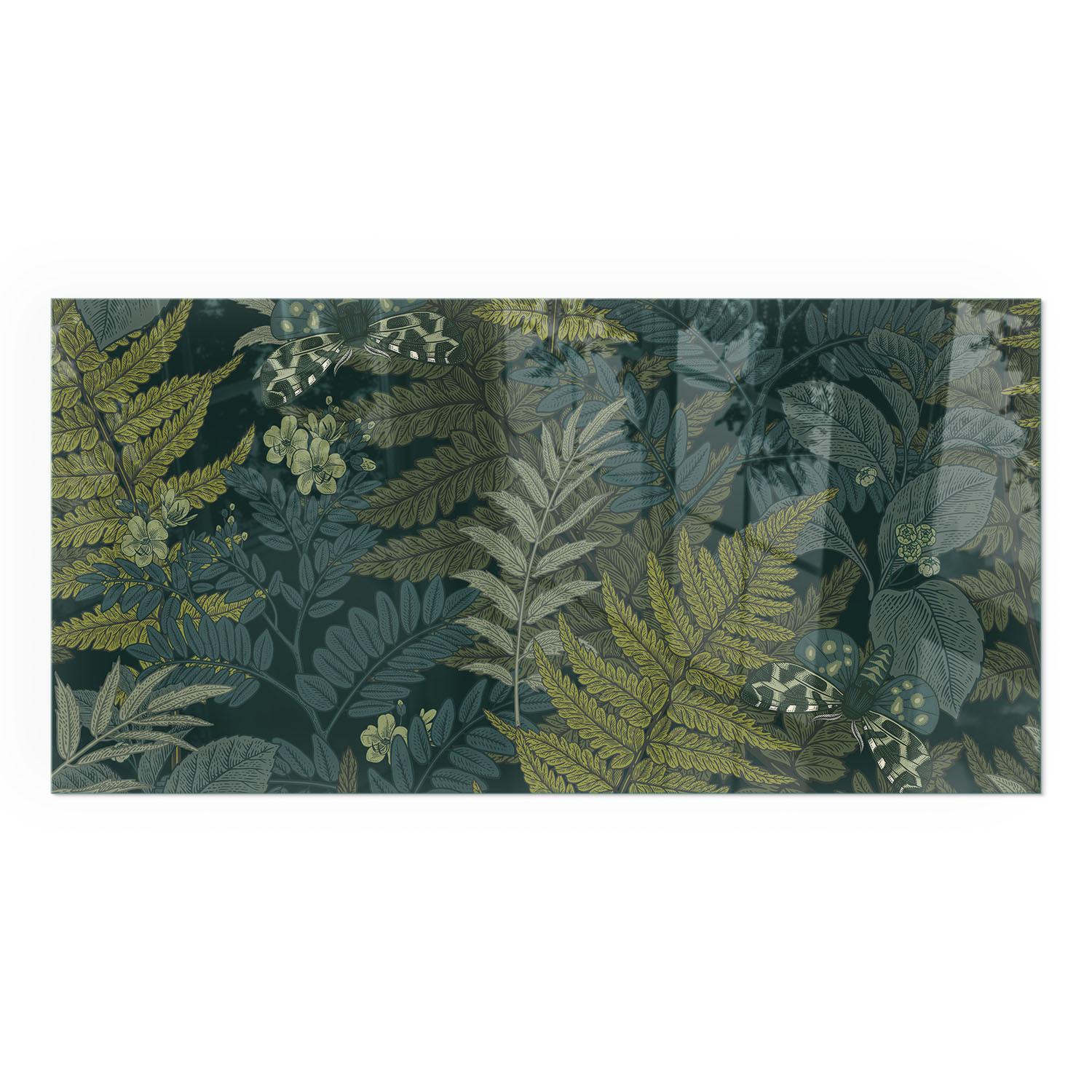 GLASPLATTE für Kamin 100x50 cm - Grün, Glas (100/50/0.4cm) - TULUP