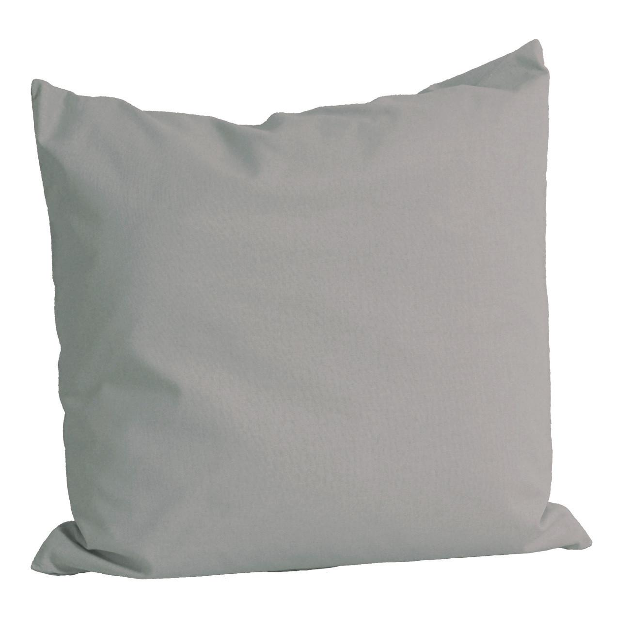 KISSENBEZUG Basic 100% Baumwolle grau 80/80 cm - Grau, Textil (80/80cm) - beties Heimtextil