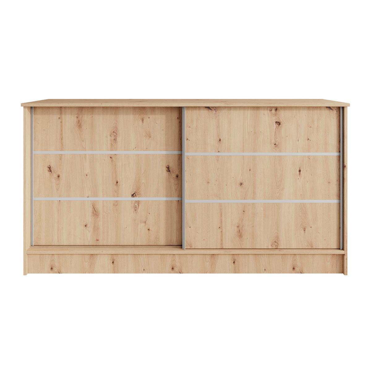 KOMMODE Mirela mit 2 Schiebetüren 160 cm, eiche Artisan - Eiche Artisan, Holzwerkstoff (161/85/43.5cm) - Beautysofa