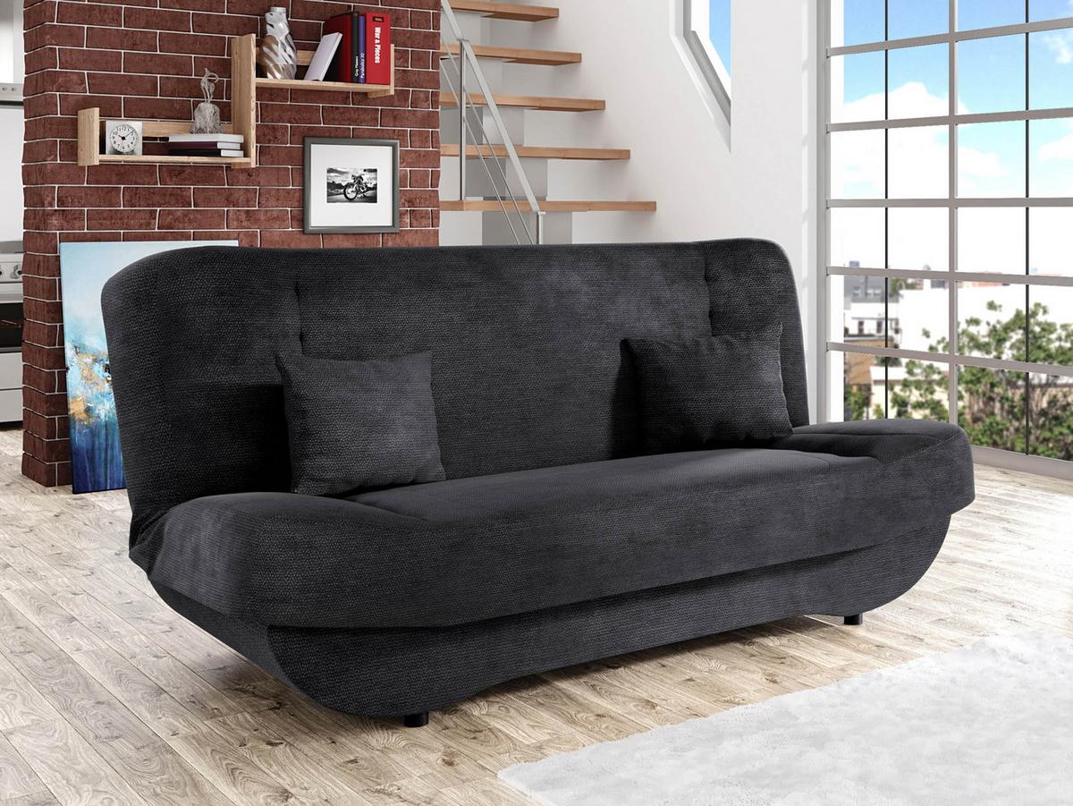 SCHLAFSOFA Pinto - Anthrazit/Schwarz, Holzwerkstoff/Kunststoff (190/94/90cm) - MIRJAN24