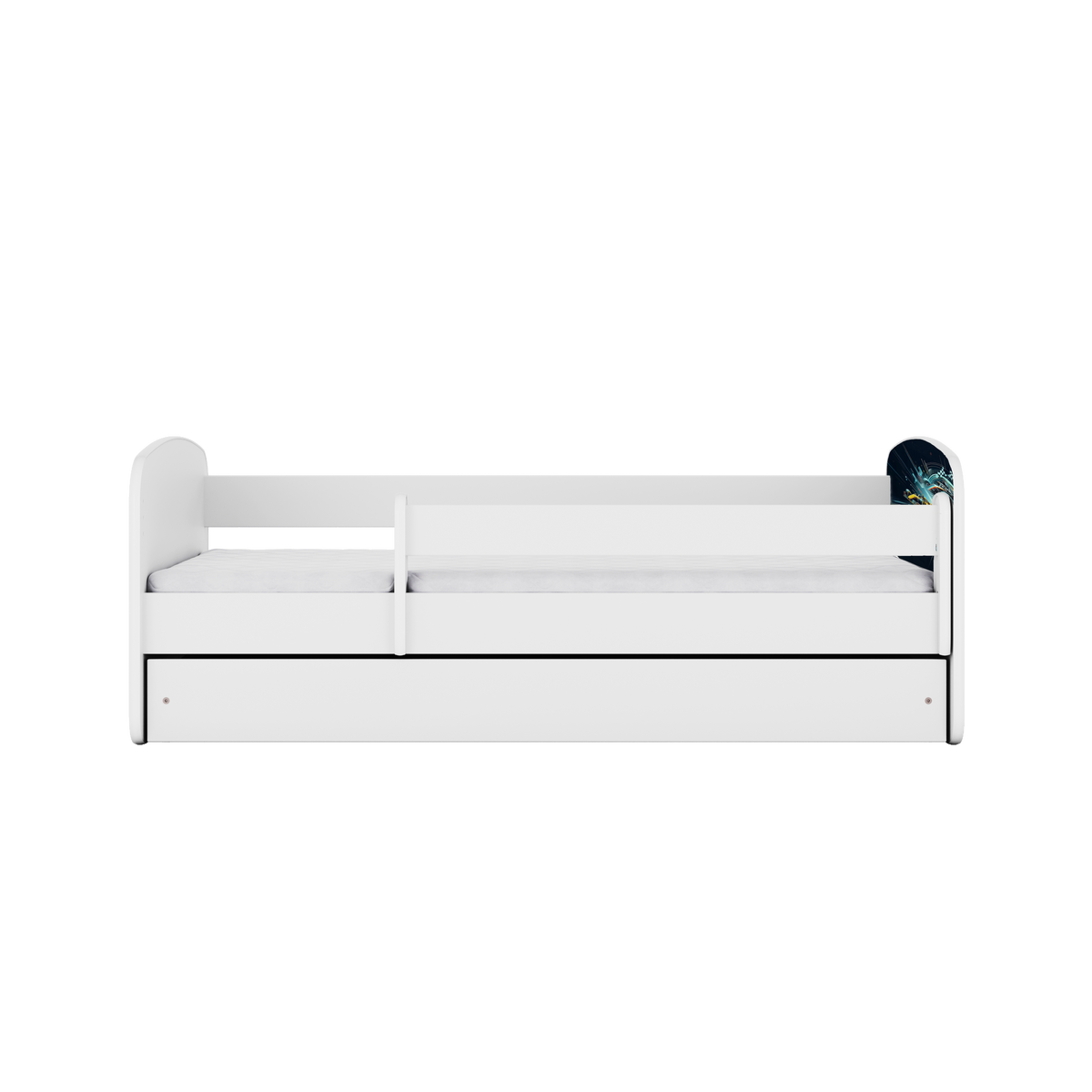 KINDERBETT Ethnie mit Schublade 160/80 90/61/164 - Weiß, Holzwerkstoff (80/160cm) - RAUMHIRSCH FURNITURE