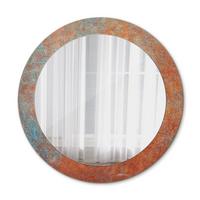 SPIEGEL Ø70 cm Rund mit Aufdruck - Orange, Glas (70/70/0.4cm) - TULUP