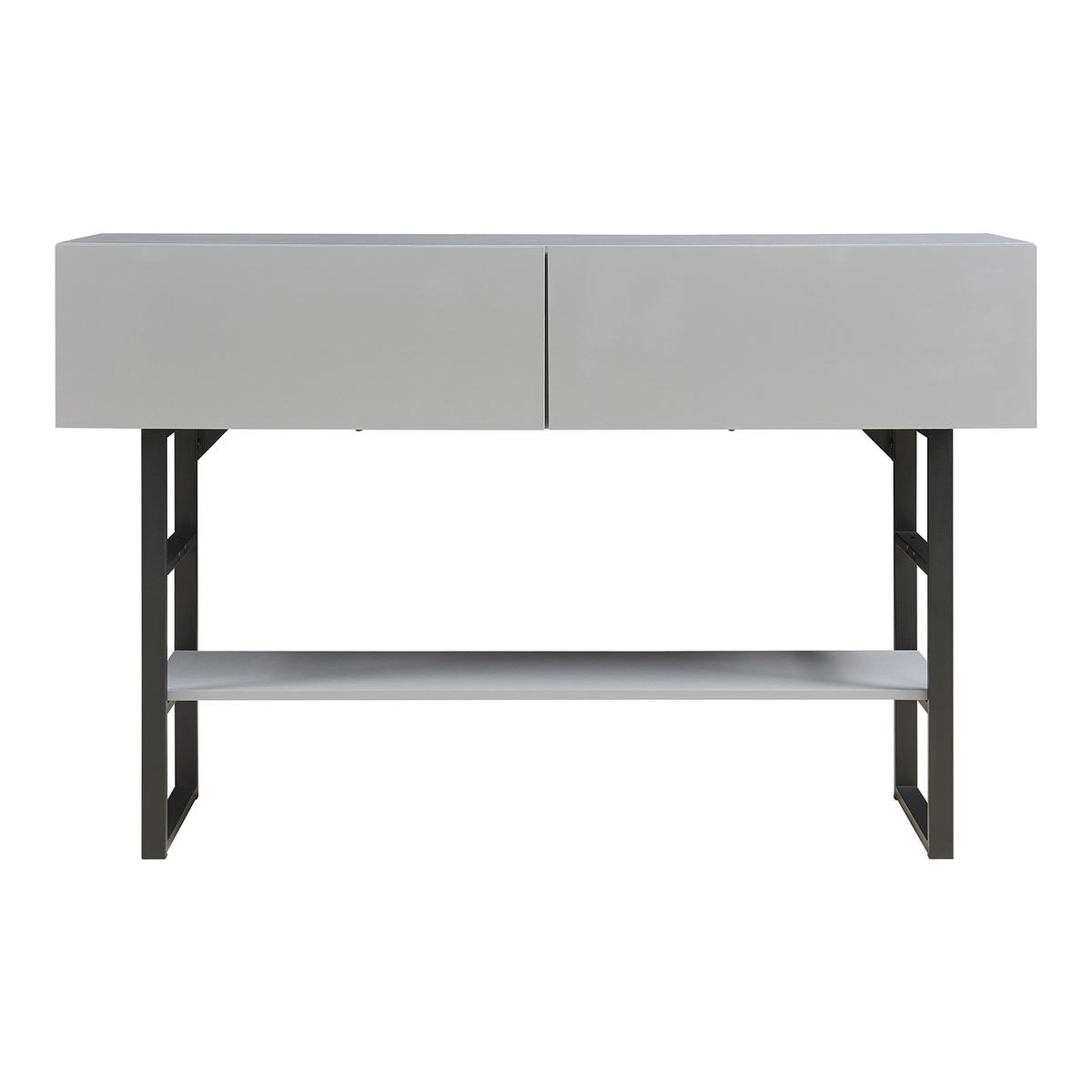 KONSOLENTISCH Varberg - Hellgrau, Holzwerkstoff/Metall (30/120/75cm) - [en.casa]