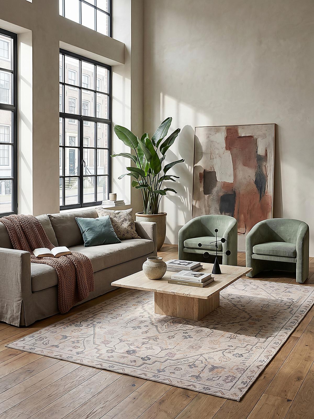 TEPPICH Waschbar HURST, orientalisch mit Medaillon, Beige, 190 x 290 cm - Beige, Textil (290/190cm) - KADIMA DESIGN