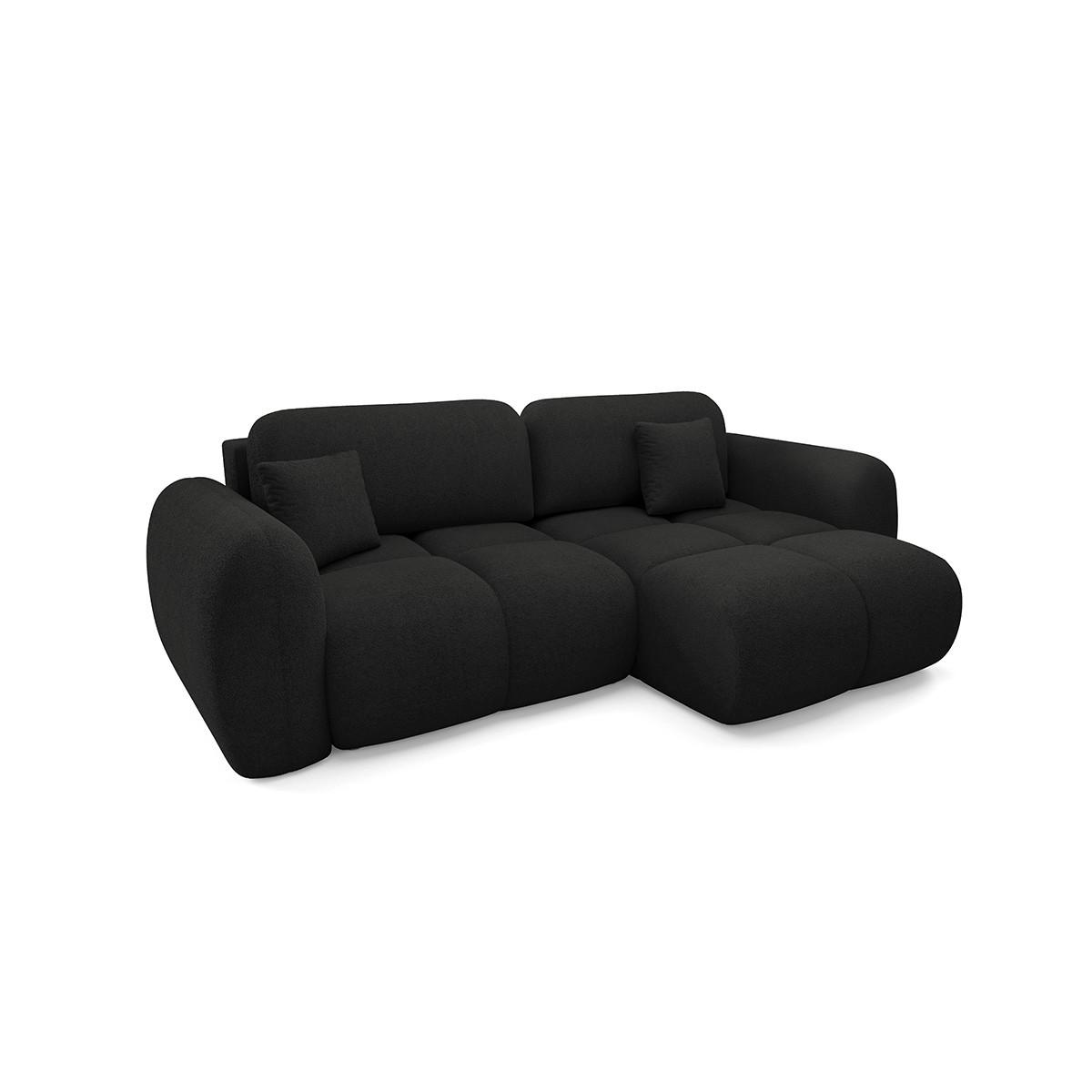 ECKSOFA Livio 3 Sitzplätze Schwarz - Schwarz, Holz (270/165cm) - Petits-meubles