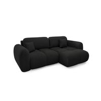 ECKSOFA Livio 3 Sitzplätze Schwarz - Schwarz, Holz (270/165cm) - Petits-meubles