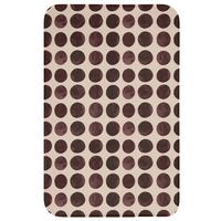 WC-VORLEGER Polka dots - Muster - Braun WC Teppich 50x80 cm - Bordeaux, Textil (50/1cm) - OnlyWow